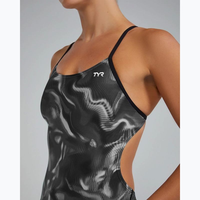 Women's one-piece swimsuit TYR Durafast Elite Waveform Cutoutfit titanium 10