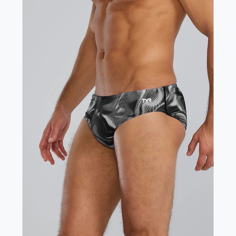 Men's swim briefs TYR Durafast Elite Waveform Brief titanum 3