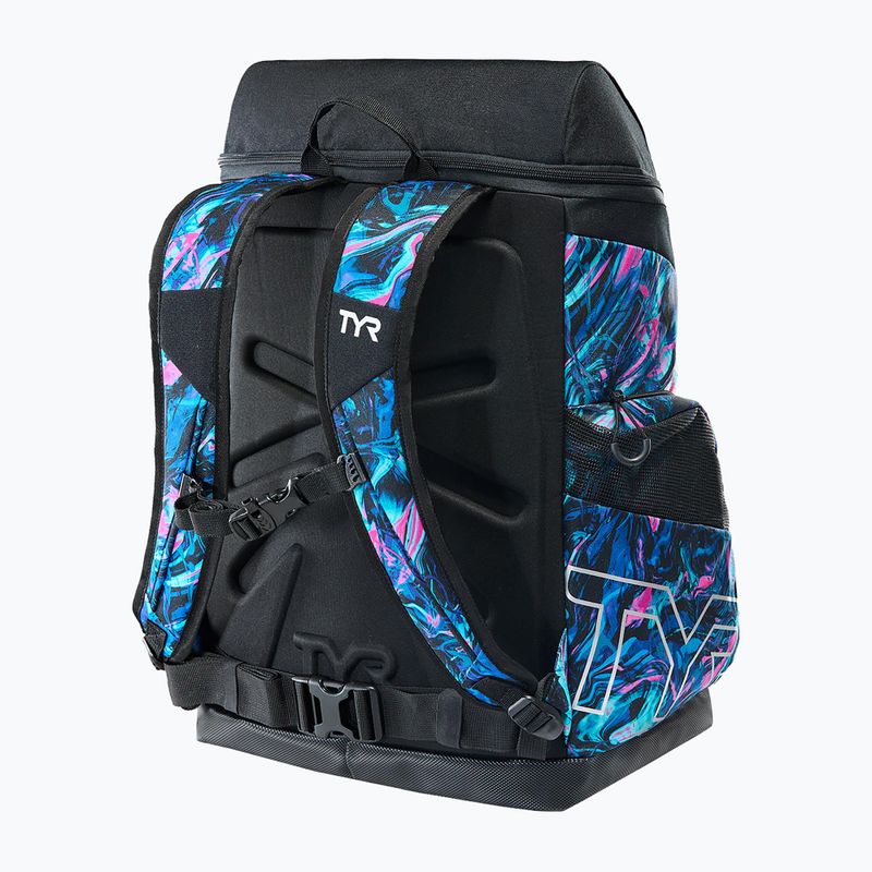 Swim backpack TYR Alliance Printed 45 l blue/pink marmais 2
