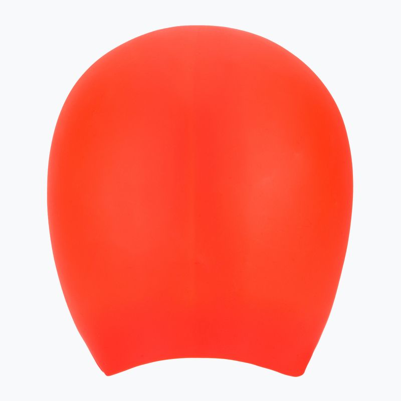 Swim cap TYR Long Hair Wrinkle Free Silicone bright red 2