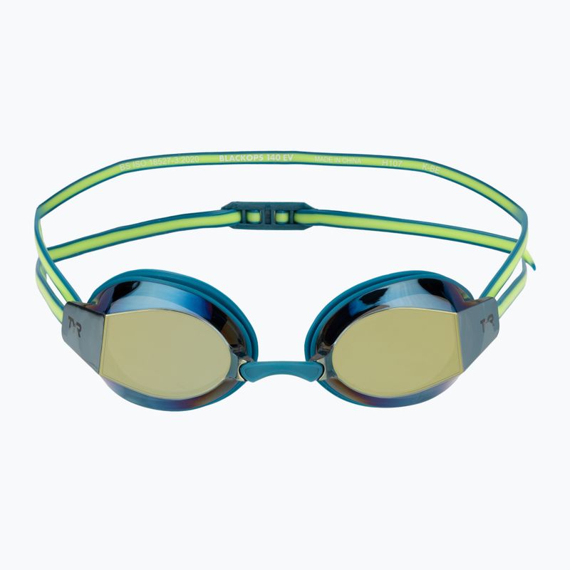 Swim goggles TYR Blackops 140 Ev Racing Mirrored turquoise/lime 2