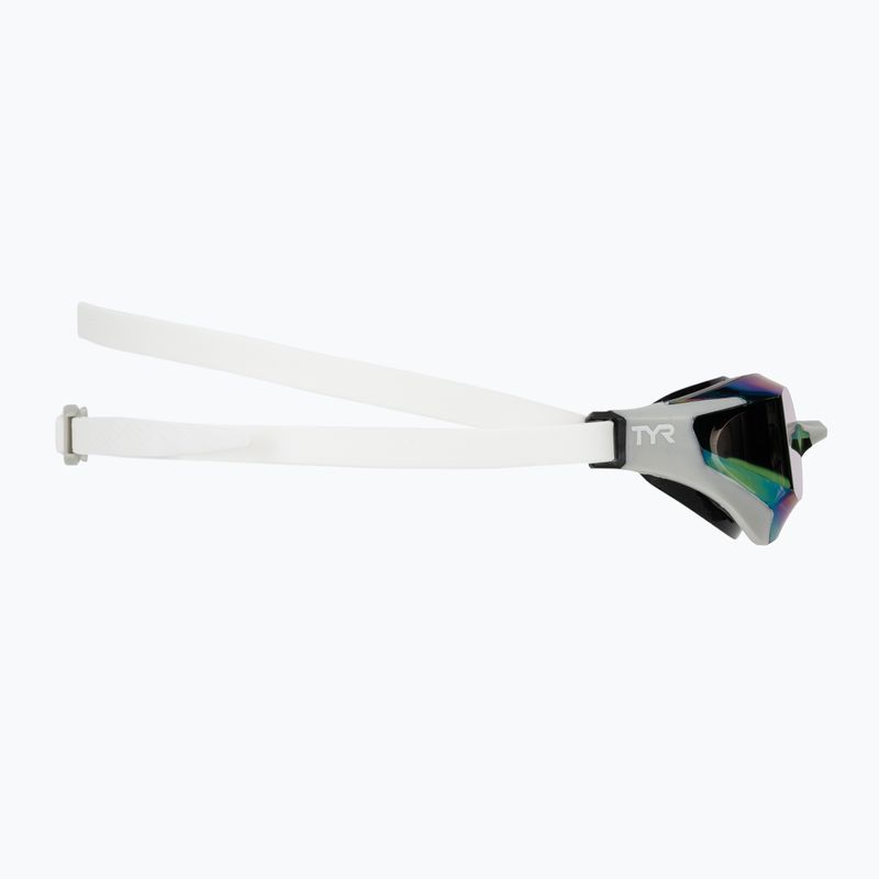 Swim goggles TYR Tracer-X RZR Mirrored white/grey 3