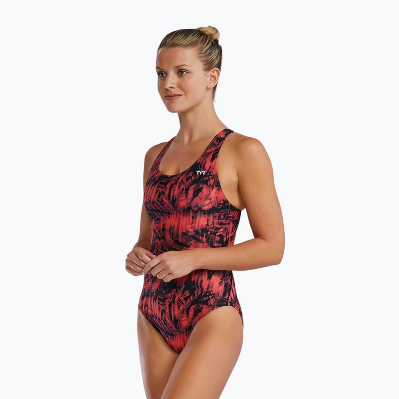 Women's one-piece swimsuit TYR Durafast Lite Seismo Maxfit red 4