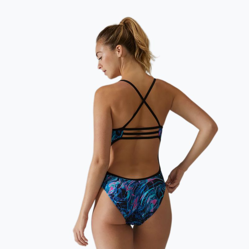 Women's one-piece swimsuit TYR Durafast Elite Trinityfit blue/pink marmais 2