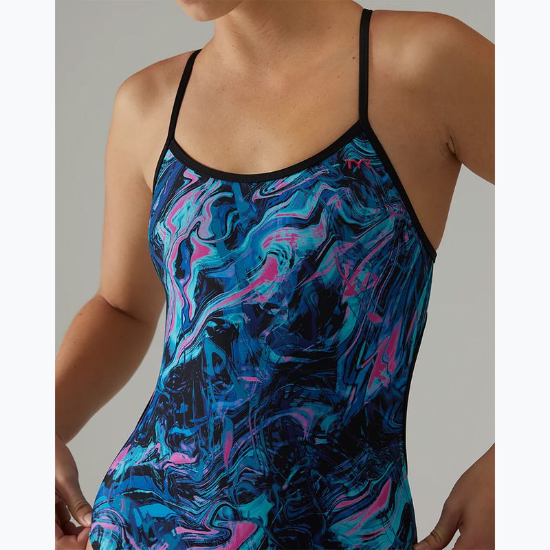 Women's one-piece swimsuit TYR Durafast Elite Trinityfit blue/pink marmais 7