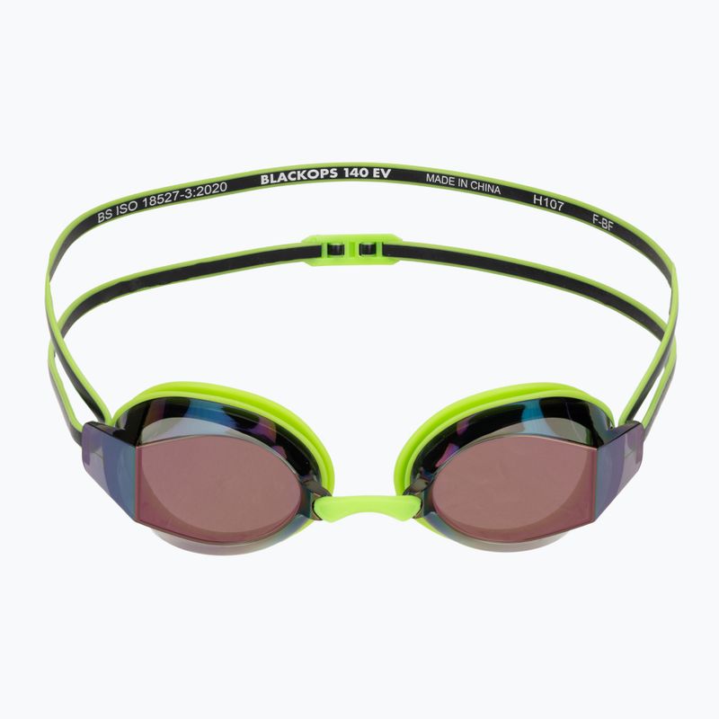 Swimming goggles TYR Blackops 140 Ev Racing Mirrored bright green/black 2