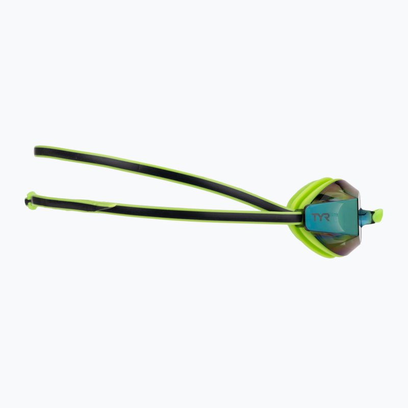 Swimming goggles TYR Blackops 140 Ev Racing Mirrored bright green/black 3