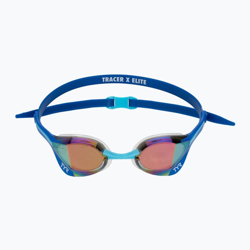Swimming goggles TYR Tracer-X Elite Racing Mirrored blue/turquoise 3