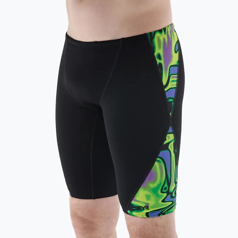 Men's swim jammers TYR Splice Flux Jammer lime/multi 9