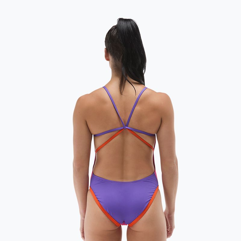 Ladies' one-piece swimsuit Tyr Multistrap Cutoutfit Durafast Elite pink/multi 3