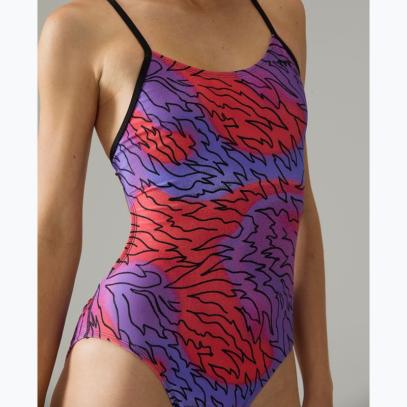 Ladies' one-piece swimsuit Tyr Cutoutfit Hodori orange/purple 5