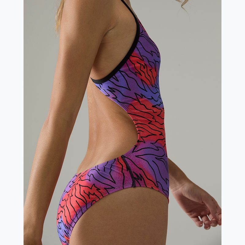 Ladies' one-piece swimsuit Tyr Cutoutfit Hodori orange/purple 8