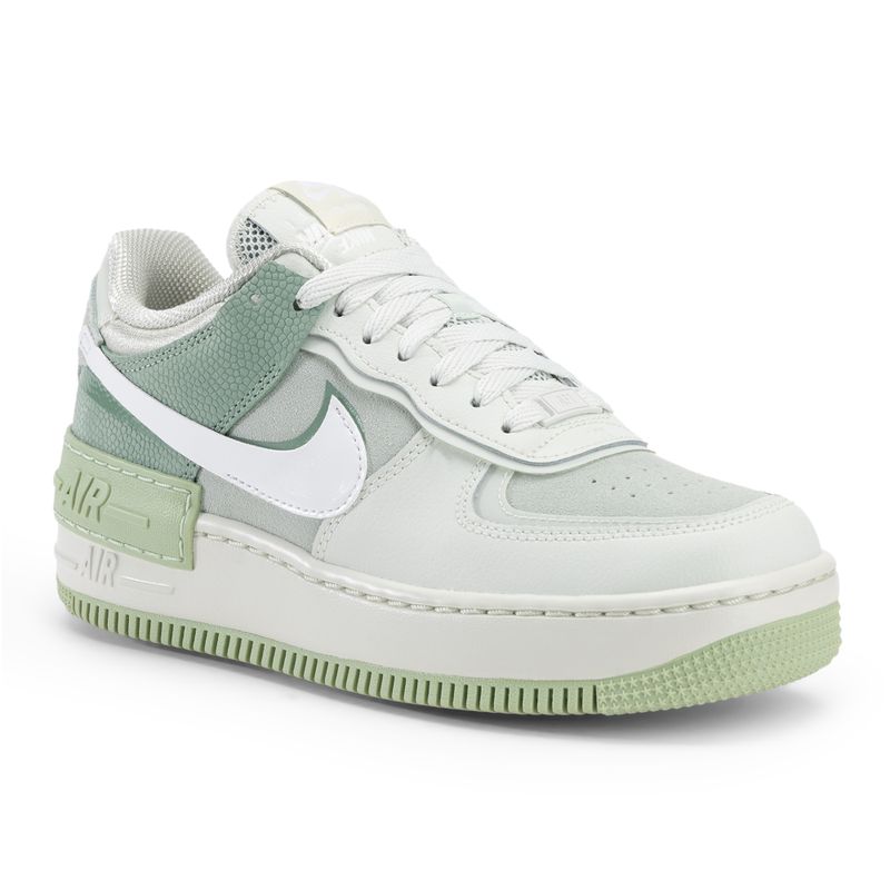 Nike Air Force 1 Shadow women's shoes spruce aura/pistachio frost/silver pine/white 8