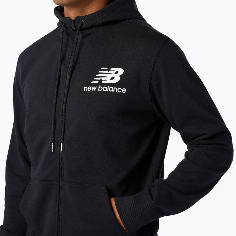 Men's New Balance Essentials Stacked Full Black Sweatshirt 3