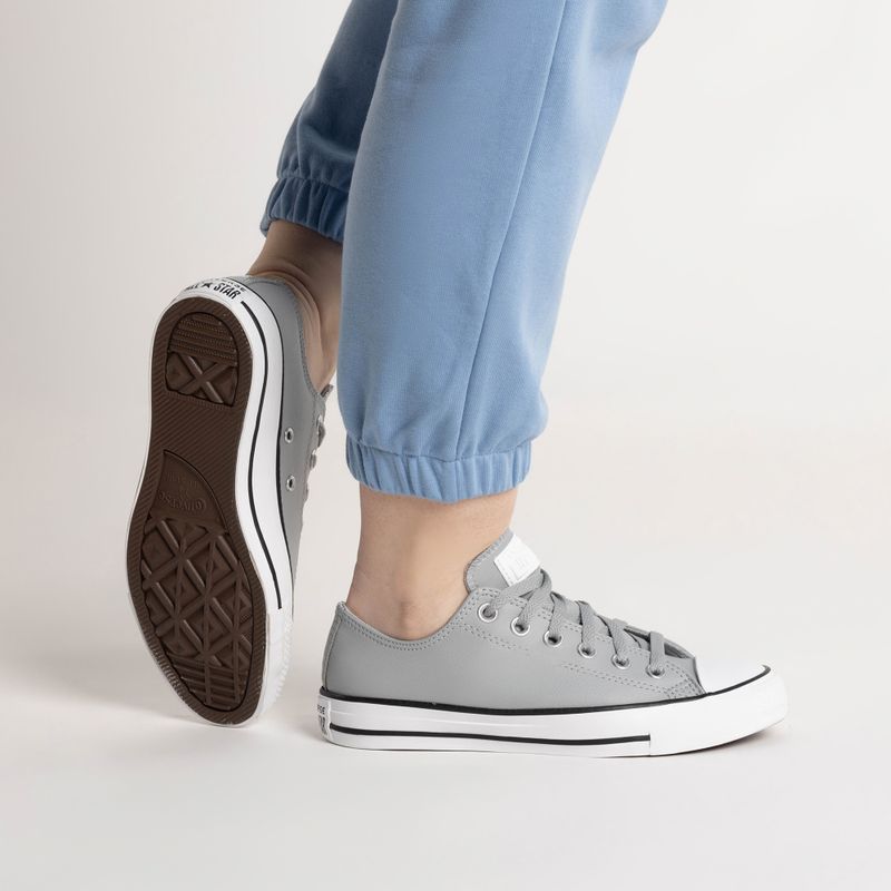 Converse Chuck Taylor All Star Ox women's trainers ash stone/ash stone/white 2