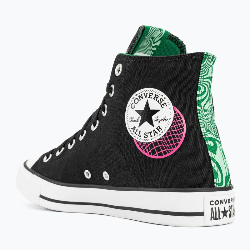 Converse Chuck Taylor All Star Hi black/green/prime pink trainers 7