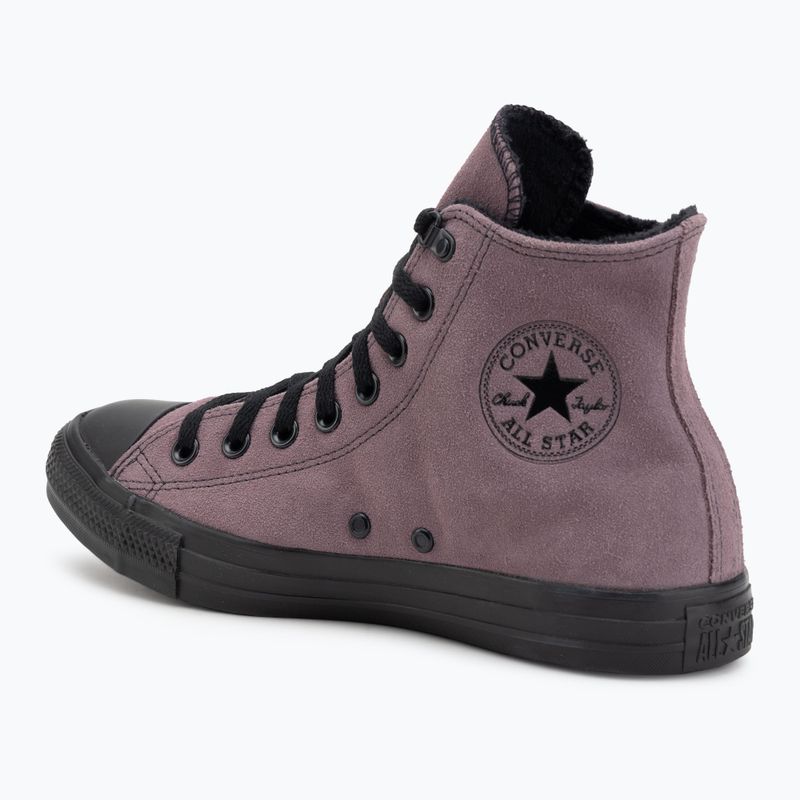 Trainers Converse Chuck Taylor All Star Hi Suede Faux Fur grey/purple 3