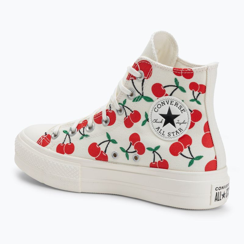 Women's trainers Converse Chuck Taylor All Star Lift Platform Cherries Hi egret/red/green 3