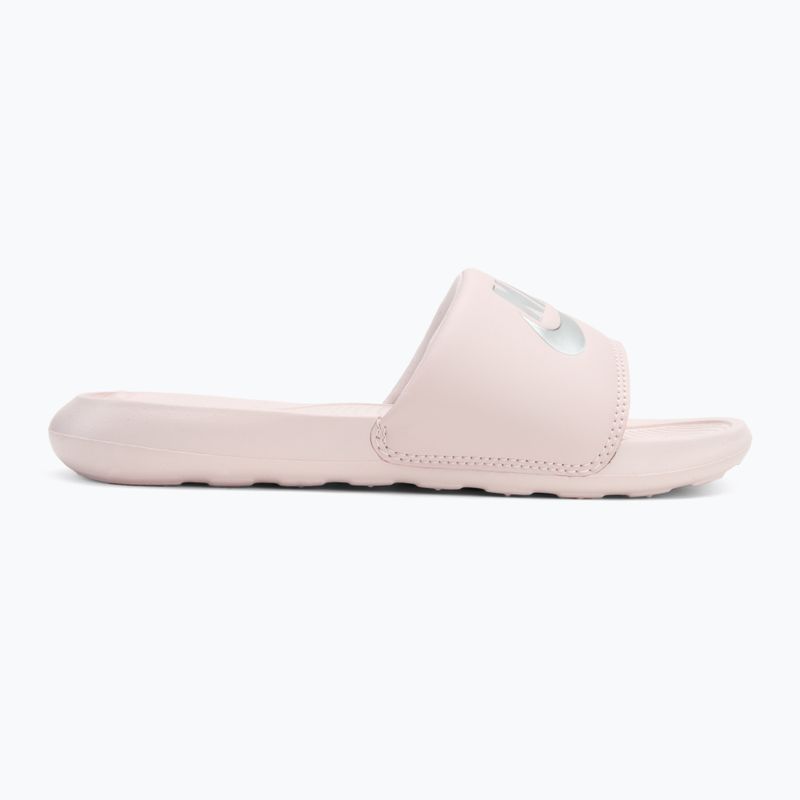 Nike Victori One Slide women's flip flops barely rose/barely rose/metallic silver 2