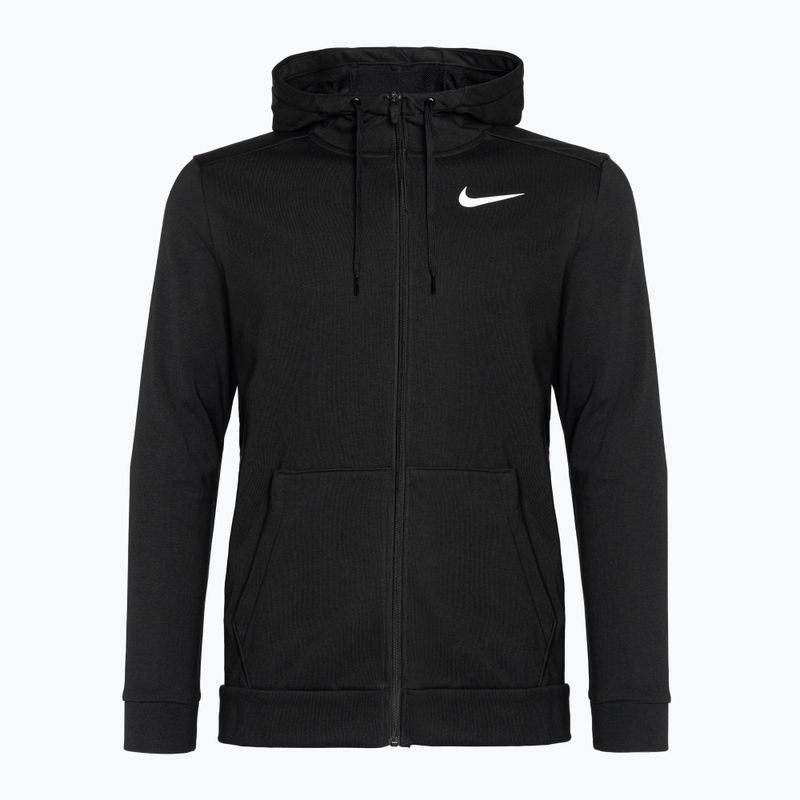 Men's Nike Dri-Fit Hooded Fitness Full Zip Fleece sweatshirt black/white