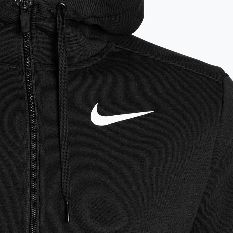 Men's Nike Dri-Fit Hooded Fitness Full Zip Fleece sweatshirt black/white 3
