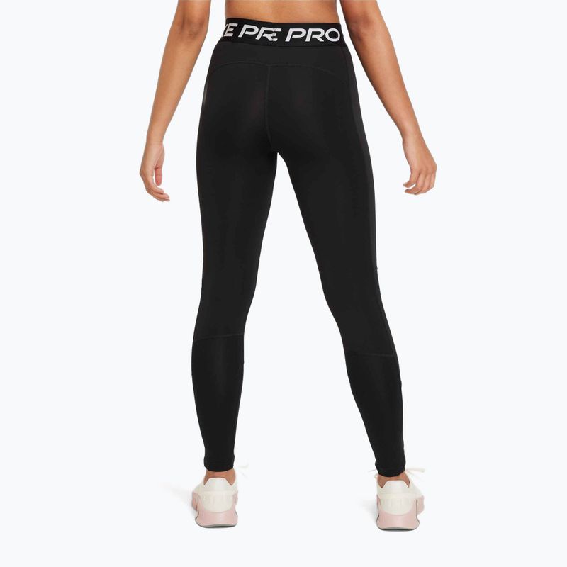 Children's leggings Nike Pro Dri-FIT black/white 3