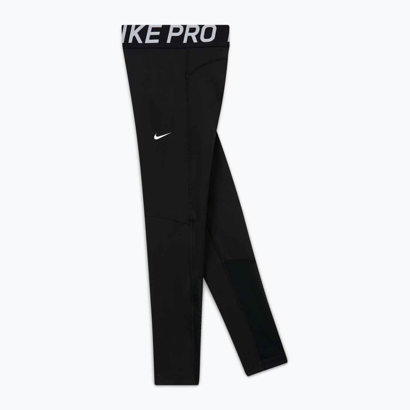 Kids' leggings Nike Pro Dri-FIT black/white 7