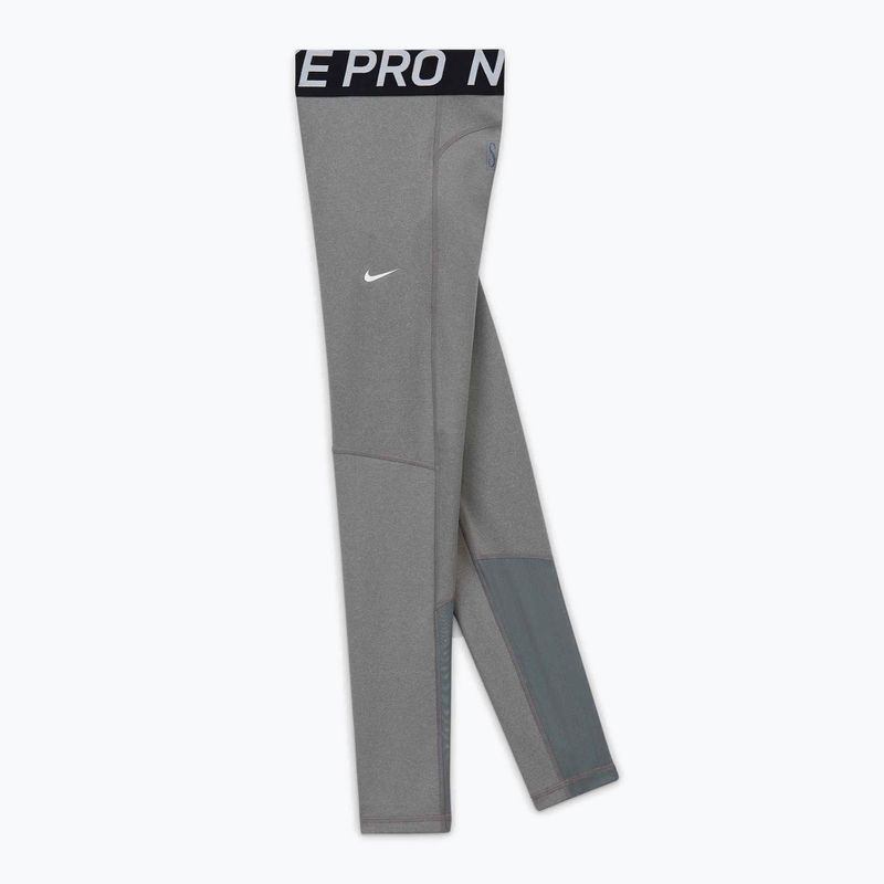 Kids' Nike Pro Dri-FIT leggings carbon heather/white 7