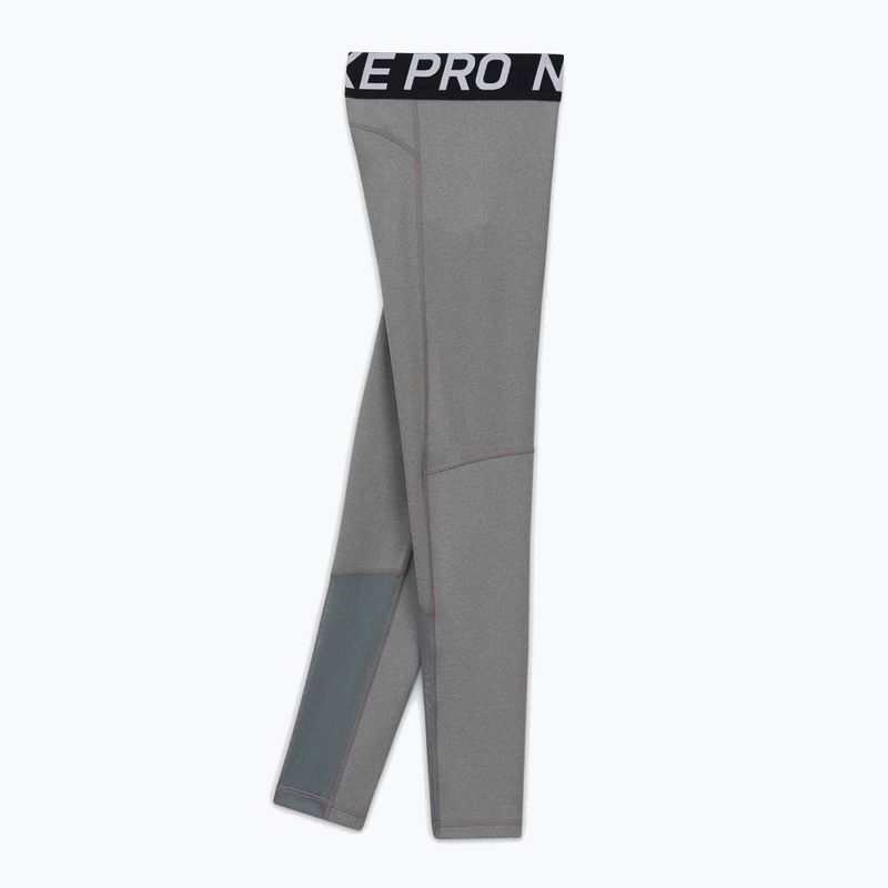 Kids' Nike Pro Dri-FIT leggings carbon heather/white 8