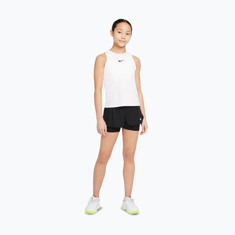Kids tennis t-shirt Nike Victory white/white/black 3