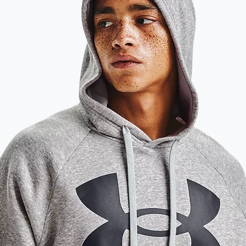 Under Armour men's hoodie Rival Fleece Big Logo Hd grey 1357093 4