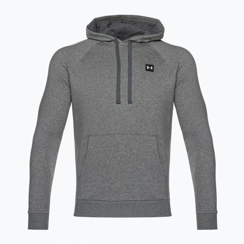 Men's Under Armour Rival Hoodie pitch gray light heather/onyx white 8