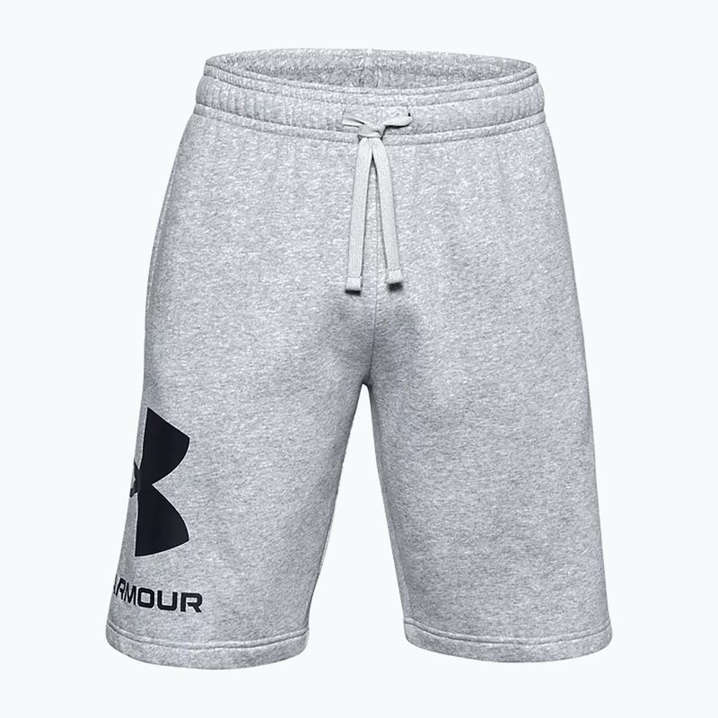 Under Armour Rival Fleece grey men's training shorts 1357118 3