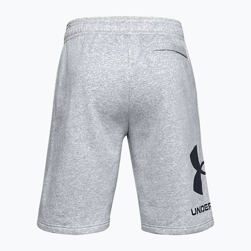 Under Armour Rival Fleece grey men's training shorts 1357118 4
