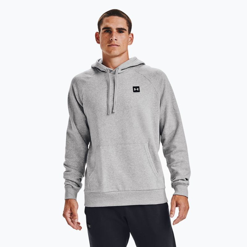 Men's Under Armour Rival Hoodie mod gray light heather/black 2