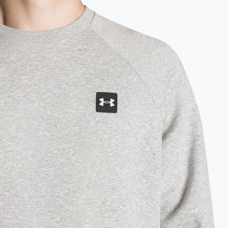 Men's Under Armour Rival Fleece Crew mod gray light heather/black 3