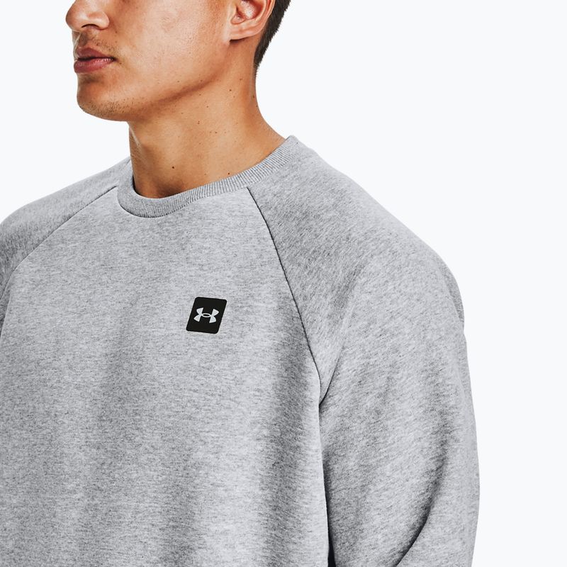 Men's Under Armour Rival Fleece Crew mod gray light heather/black 4