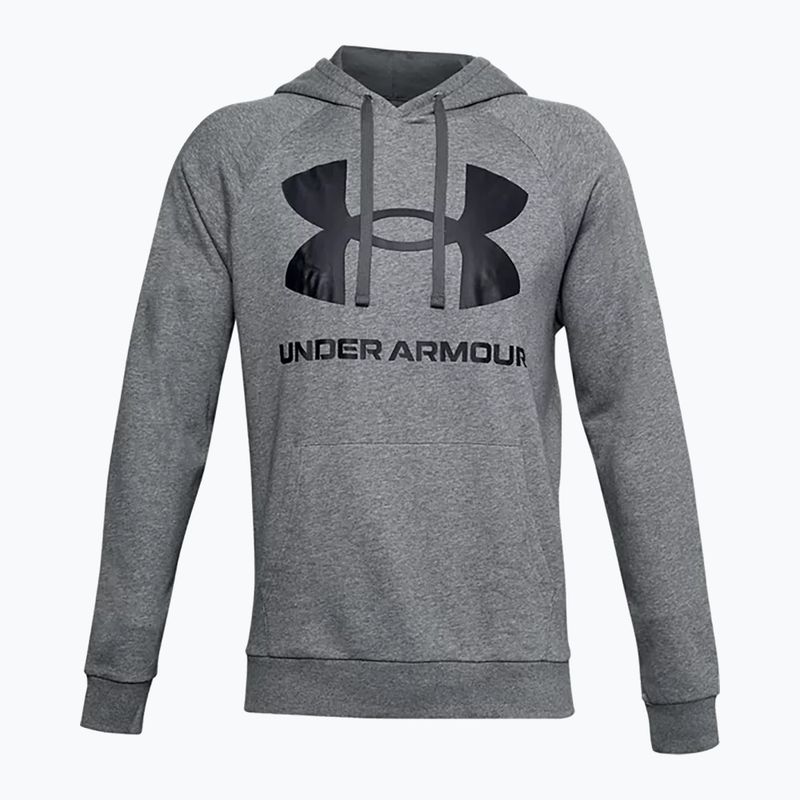 Under Armour men's hoodie Rival Fleece Big Logo HD dark grey 1357093 3