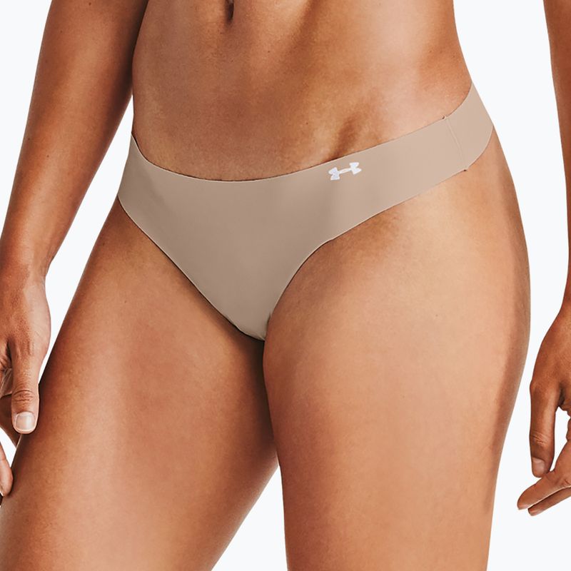 Under Armour Ps Thong women's briefs 3 pcs black/beige/graphite 2