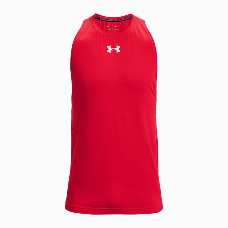 Under Armour Baseline Cotton Tank red/white/white men's basketball jersey 5