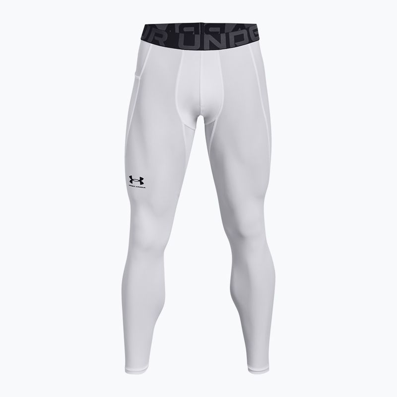 Under Armour HeatGear white/black men's training leggings 6