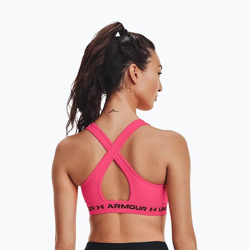 Under Armour Crossback Mid fitness bra pink 1361034 2