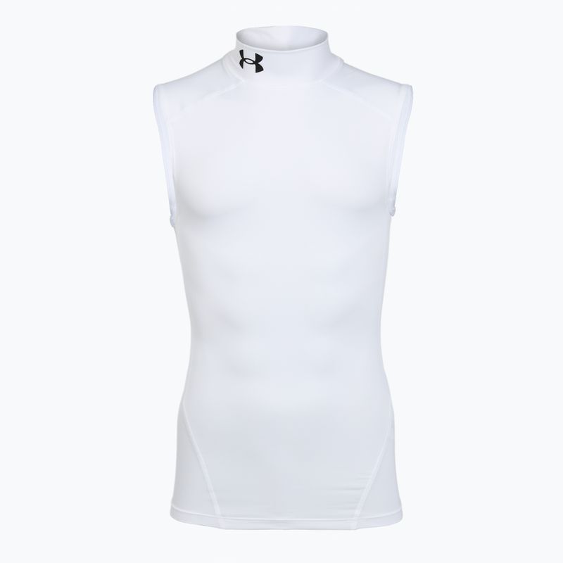 Men's training shirt Under Armour HG Armour Comp Mock SL castlerock/white