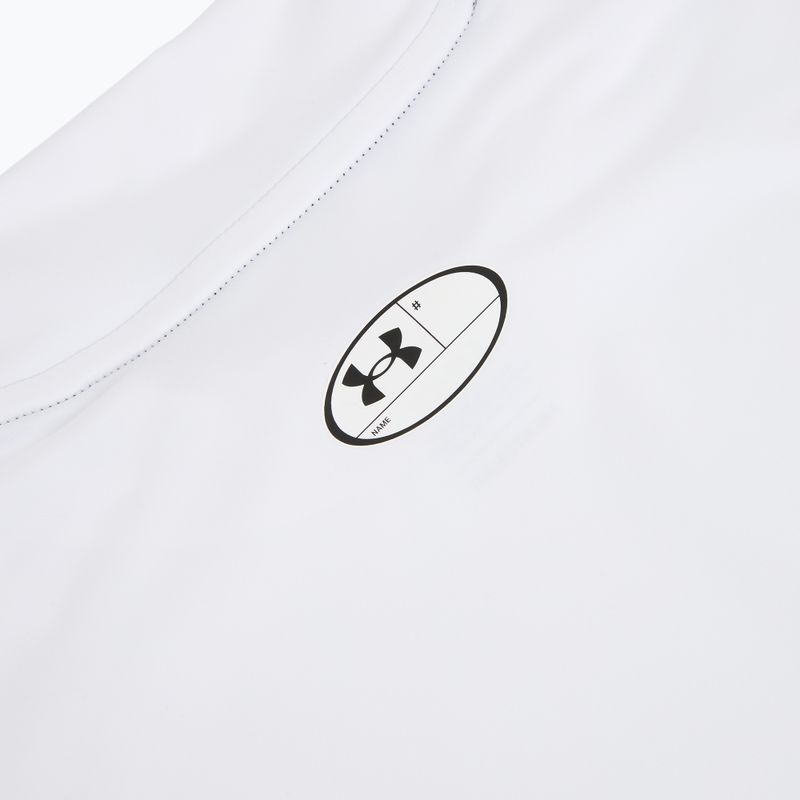 Men's training shirt Under Armour HG Armour Comp Mock SL castlerock/white 4