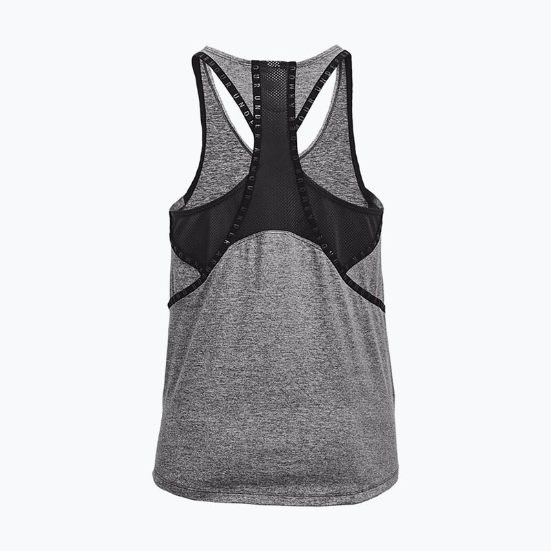 Women's training tank top Under Armour UA Knockout Mesh Back Tank graphite 1360831 6