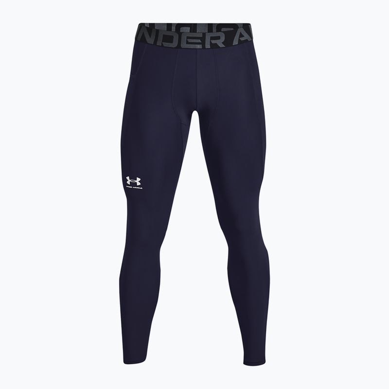 Under Armour HeatGear midnight navy/white men's training leggings 5