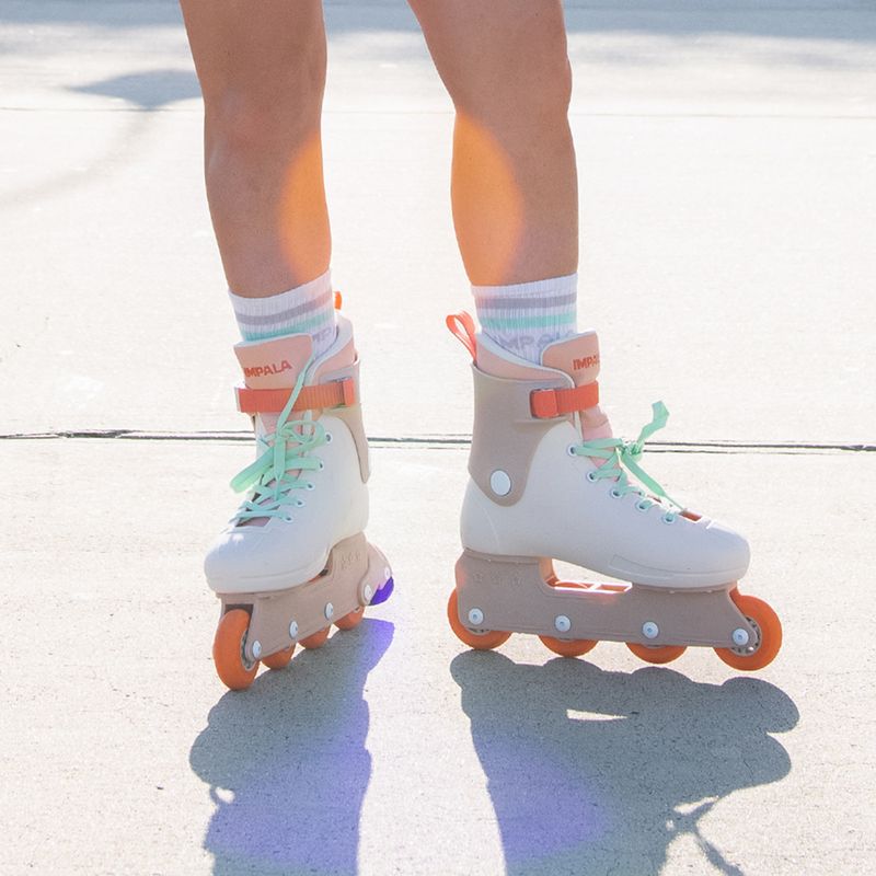 Women's IMPALA Lightspeed Inline Skate white and beige IMPINLINE1 roller skates 14