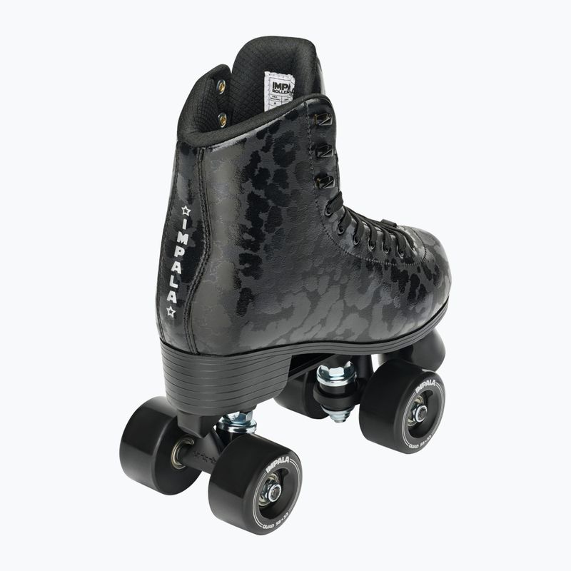 Women's roller skates IMPALA Quad Skate black leopard 3