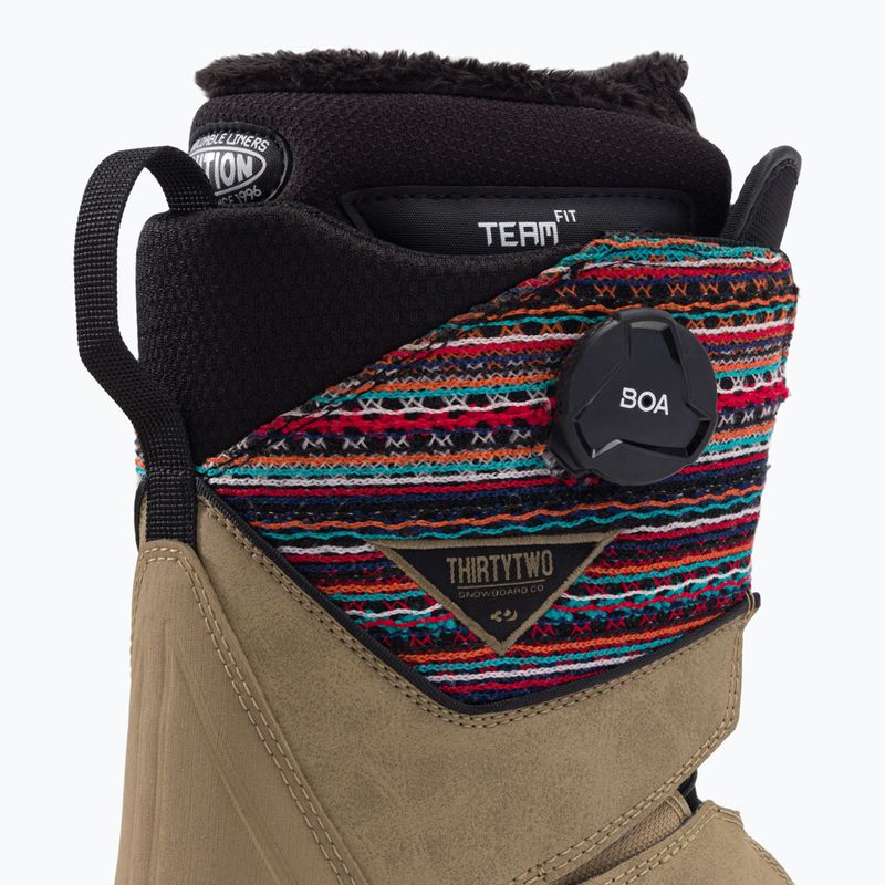 Women's snowboard boots ThirtyTwo Lashed Double Boa W'S beige 8205000207 8