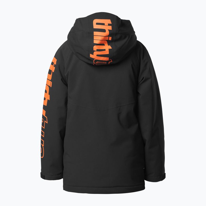 Children's snowboard jacket ThirtyTwo Youth Grasser Insulated black/orange 2